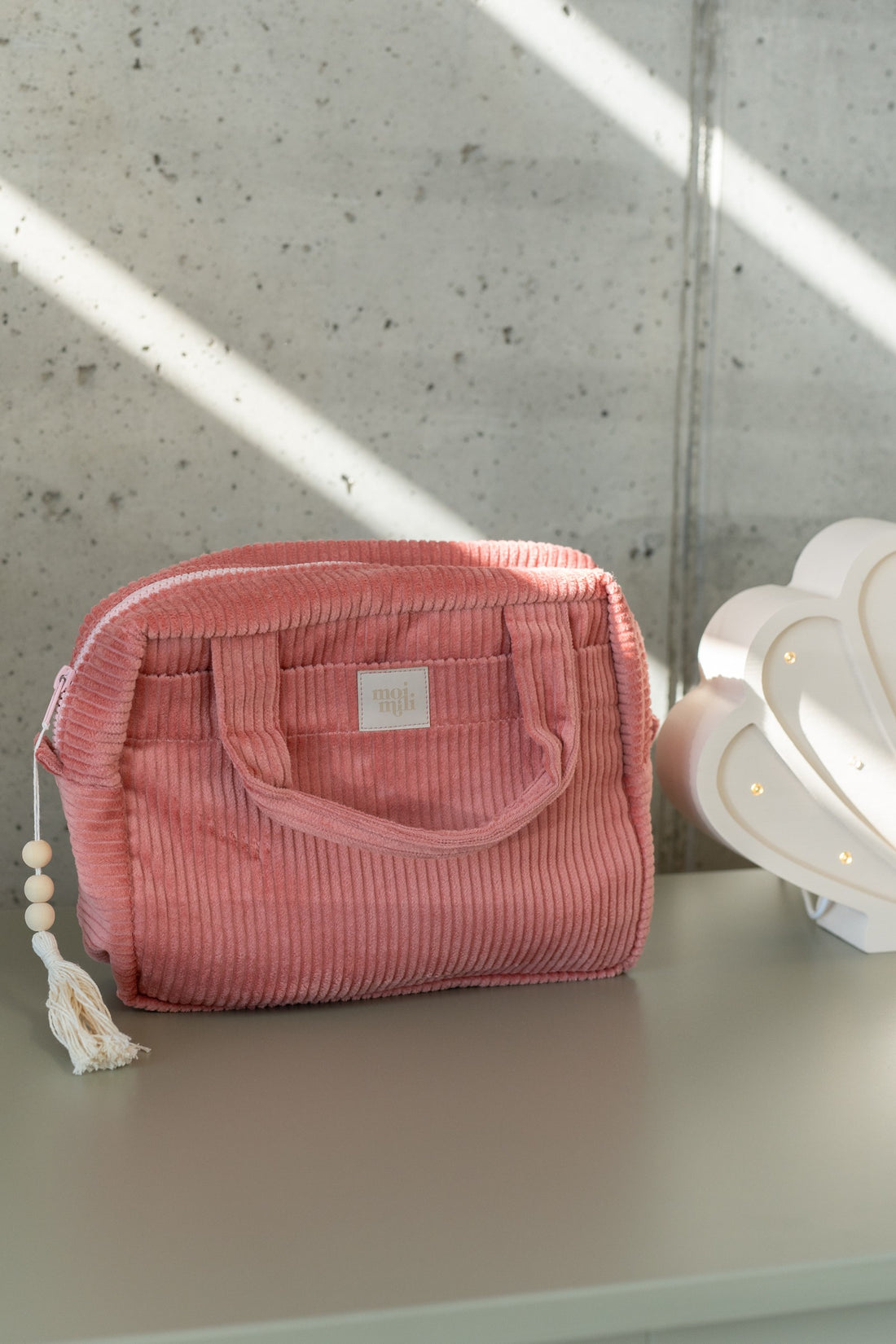 Große Kosmetiktasche – Koralle – Detailansicht 5
