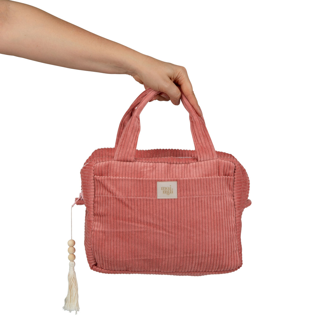 Große Kosmetiktasche – Koralle – Detailansicht 1