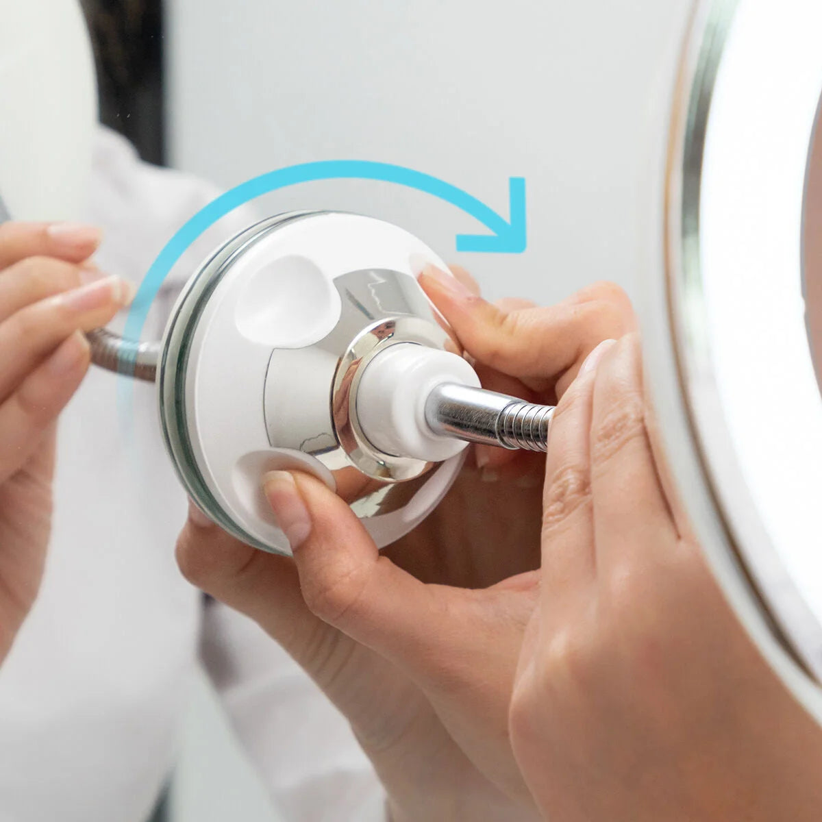 LED-Vergrößerungsspiegel mit flexiblem Arm und Saugnapf Mizoom – Produktansicht 5