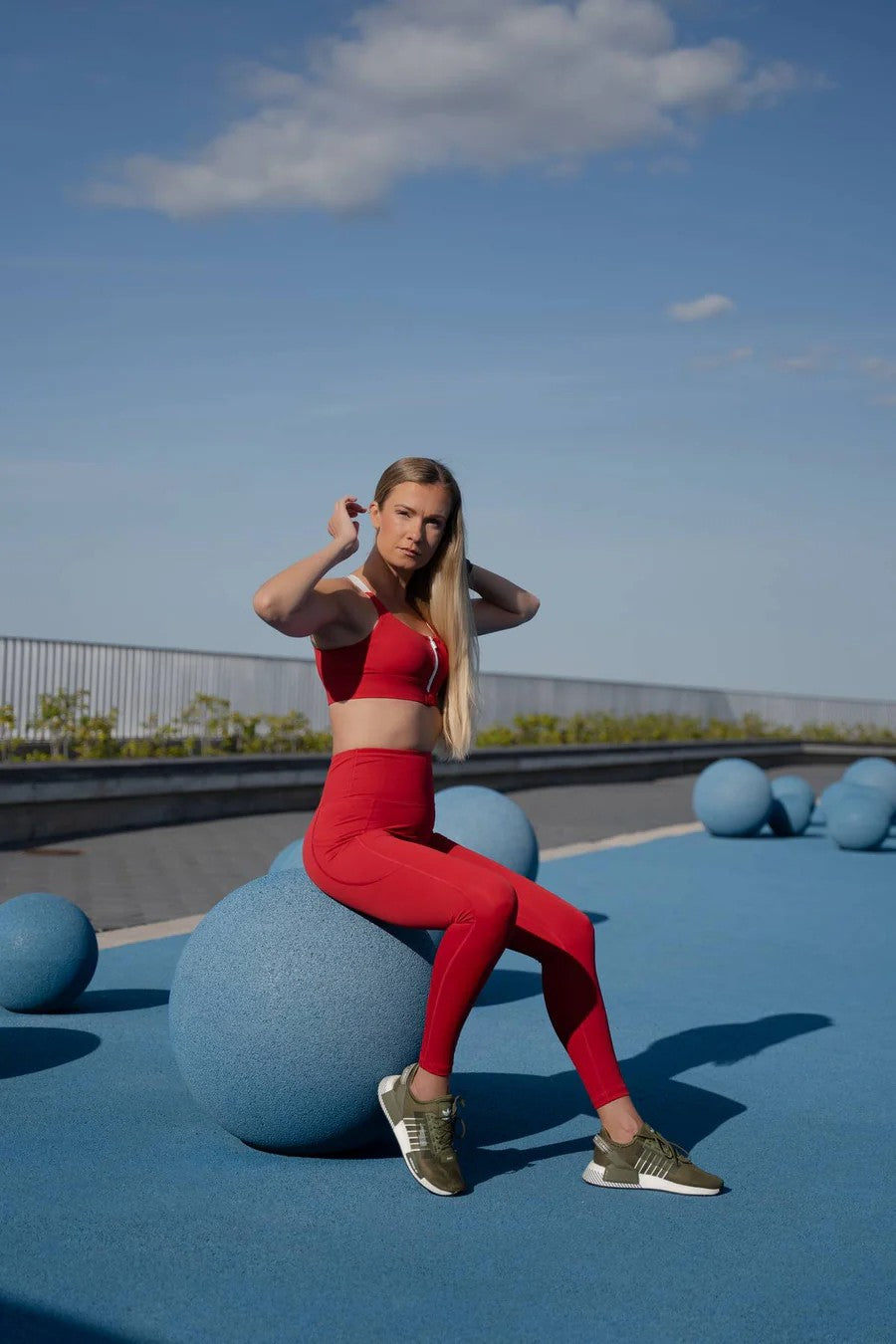 Leggings „Cute Cranberry“ – Rot – Detailansicht 3