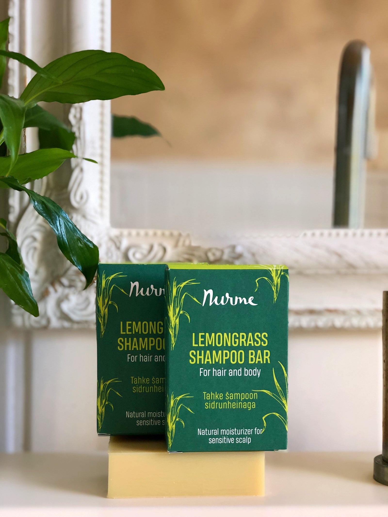 Zitronengras-Festshampoo für empfindliche Kopfhaut, 100 g – Produktansicht 2