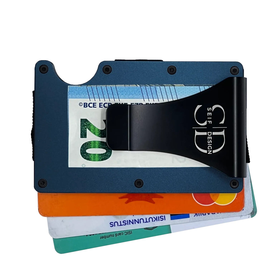 Kartenetui Lite Blau mit RFID-Schutz – Detailansicht 1