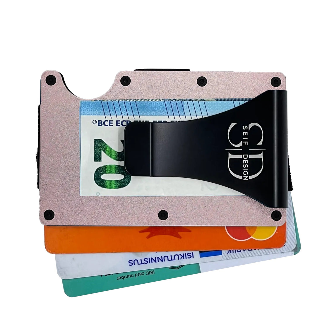 RFID-Kartenetui Seif Design Lite Rosa für 12 Karten – Detailansicht 1