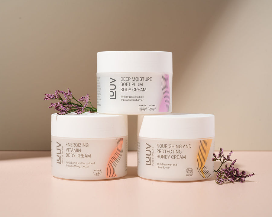 Natürliche intensiv feuchtigkeitsspendende Körpercreme mit Pflaumenöl, 200 ml