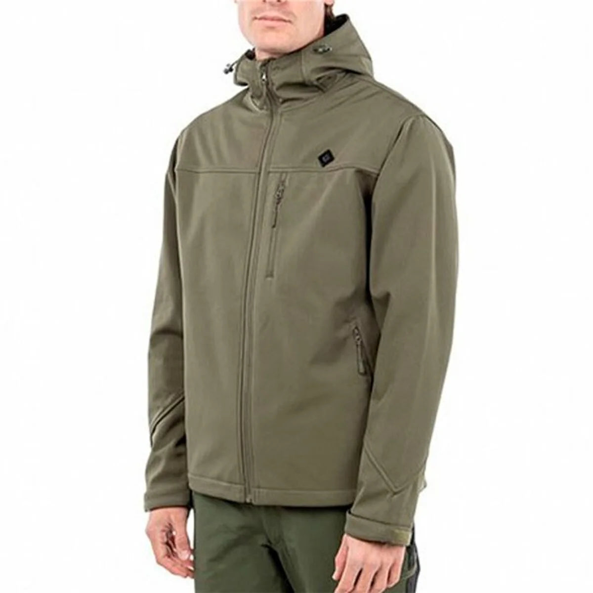 Alphaventure Ponoka Herren-Windjacke in Oliv an einem Model