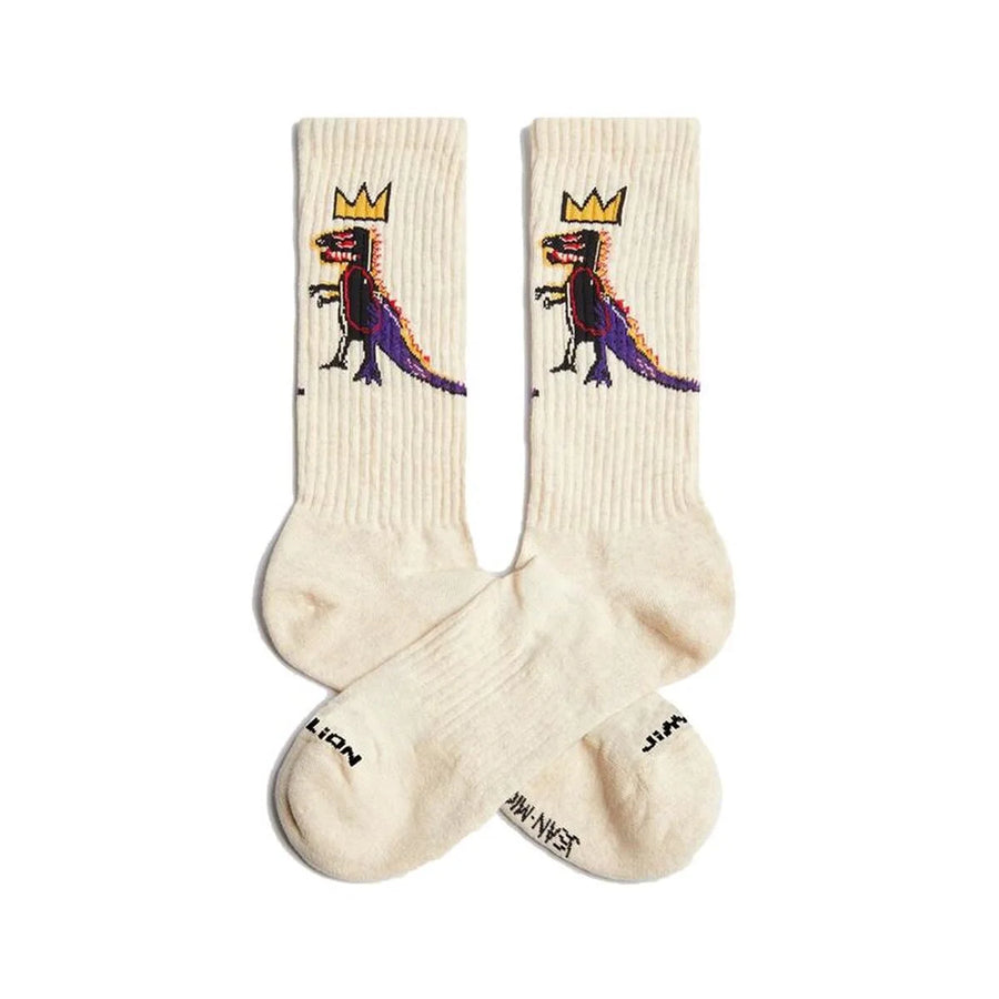 Sportsocken Jimmy Lion Basquiat Pez Dis – Beige und Braun
