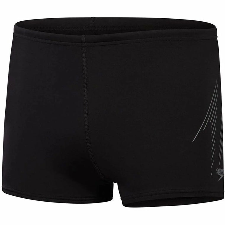 Schwarze Speedo Hyperboom Placement Herren-Aquashorts von vorn