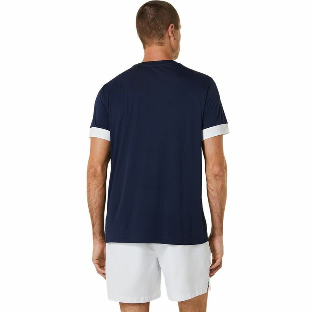 Asics Court Herren Sport T-Shirt Kurzarm Marineblau - Mode & Accessoires