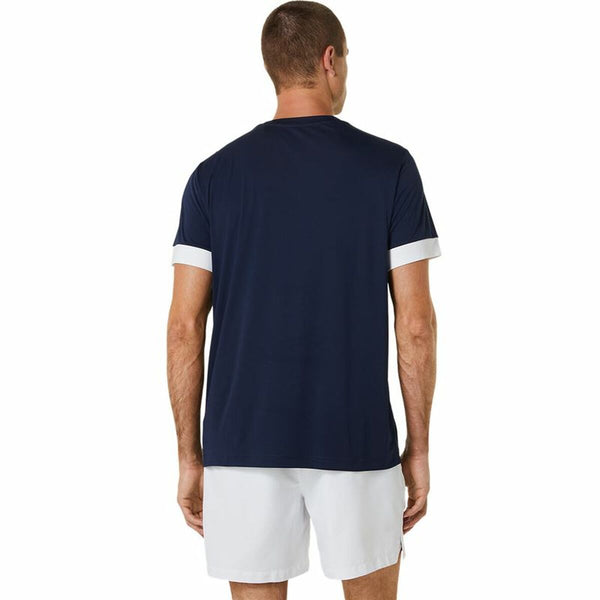 Asics Court Herren Sport T-Shirt Kurzarm Marineblau - Mode & Accessoires