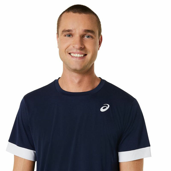 Asics Court Herren Sport T-Shirt Kurzarm Marineblau - Mode & Accessoires