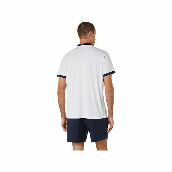 Asics Herren Poloshirt Kurzarm Weiß atmungsaktiv und UV-Schutz - Mode & Accessoires