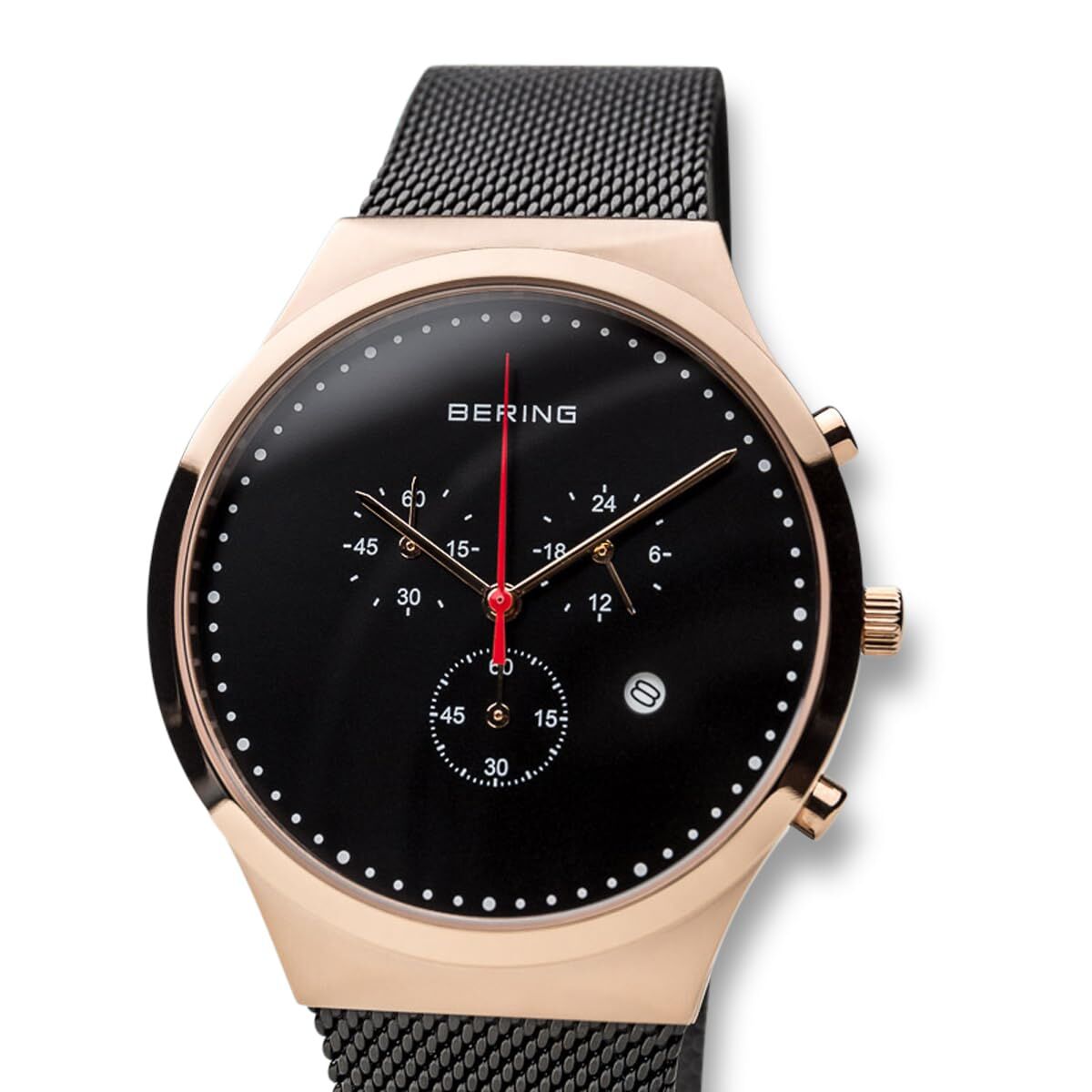 Bering Herrenuhr 40 mm Edelstahlarmband Elegantes Design