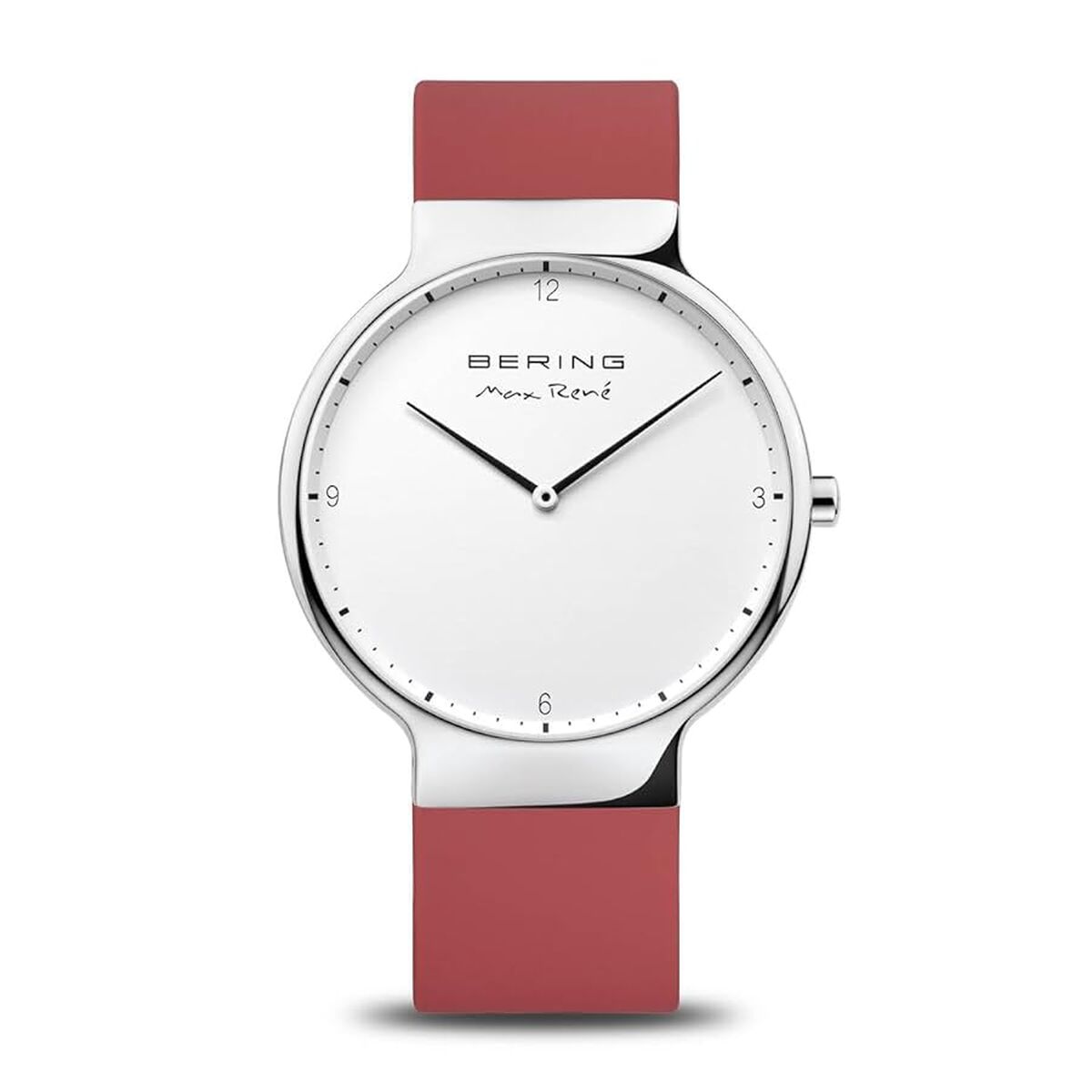 Bering Herrenuhr Armbanduhr Grau Rot Sportlich