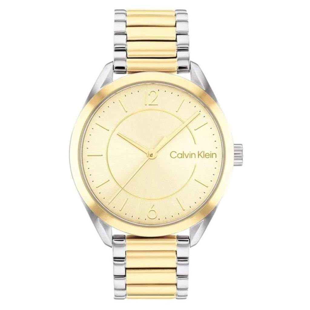 Calvin Klein Herrenuhr 25200192 Gold Ø 30 mm Edelstahl - Mode & Accessoires