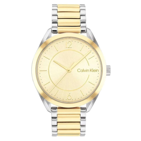 Calvin Klein Herrenuhr 25200192 Gold Ø 30 mm Edelstahl - Mode & Accessoires