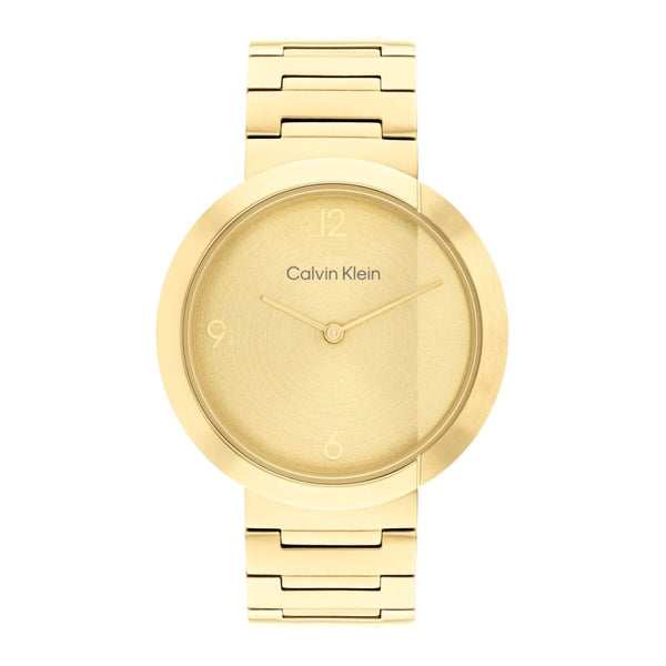 Calvin Klein Herrenuhr 25200290 Gold Ø 30 mm Edelstahl - Mode & Accessoires