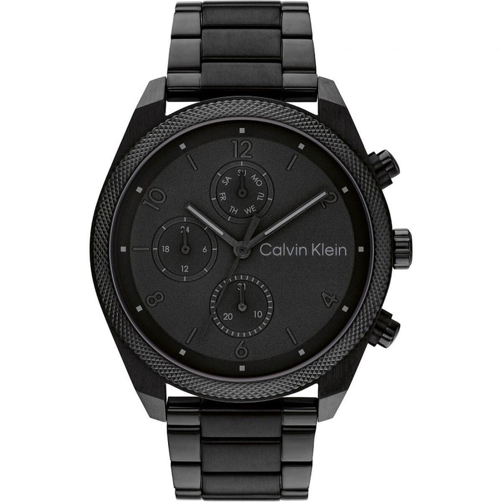 Calvin Klein Herrenuhr Edelstahl mit Datumsanzeige 44 mm - Mode & Accessoires