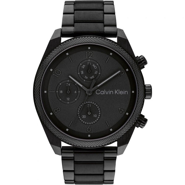 Calvin Klein Herrenuhr Edelstahl mit Datumsanzeige 44 mm - Mode & Accessoires