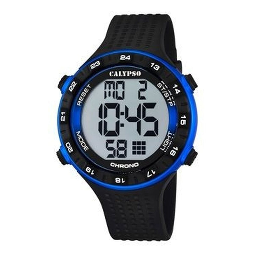 Calypso Herrenuhr – Schwarz Grau 50 mm Modernes Design - Mode & Accessoires