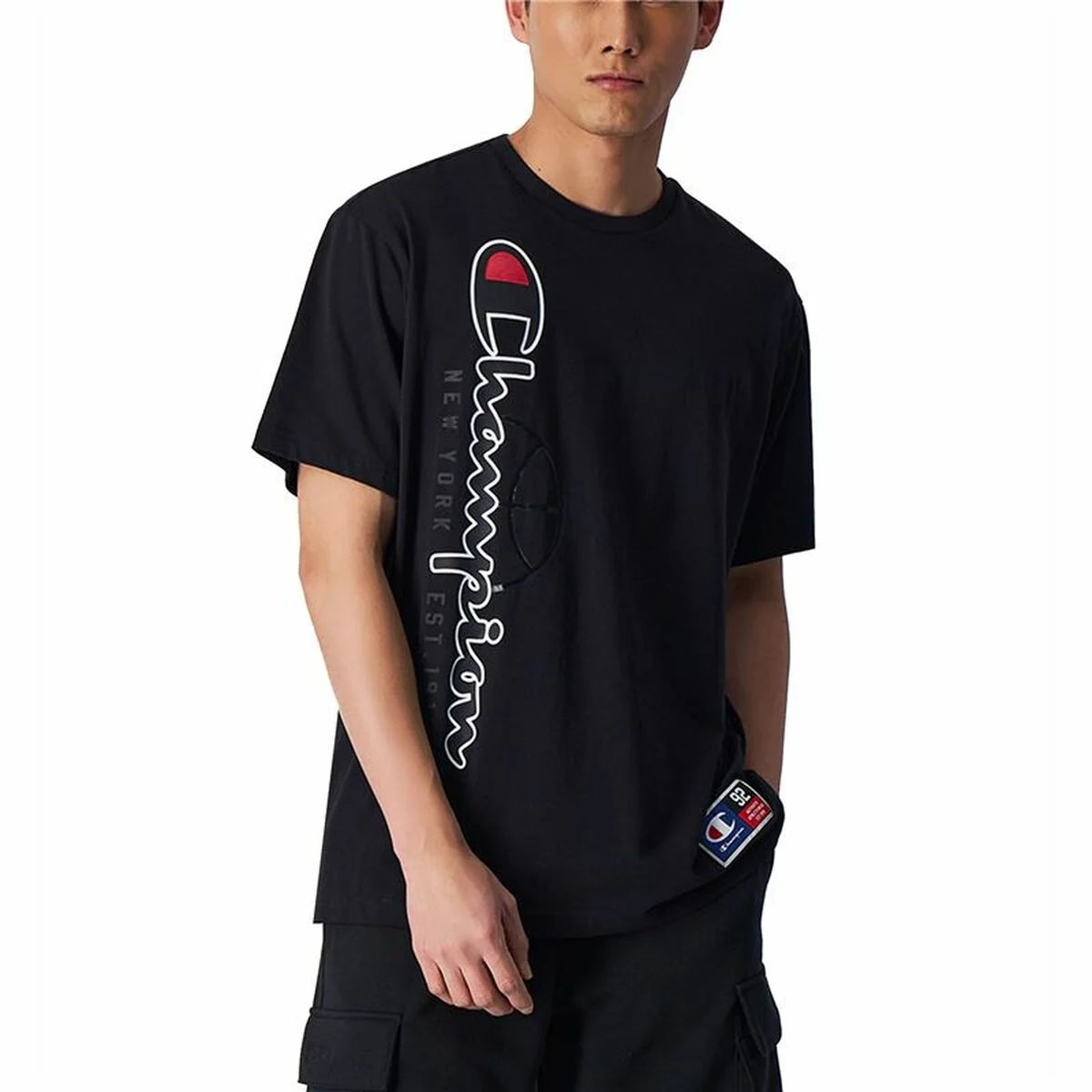 Champion Crewneck Kurzarm T Shirt Herren Sport Mode