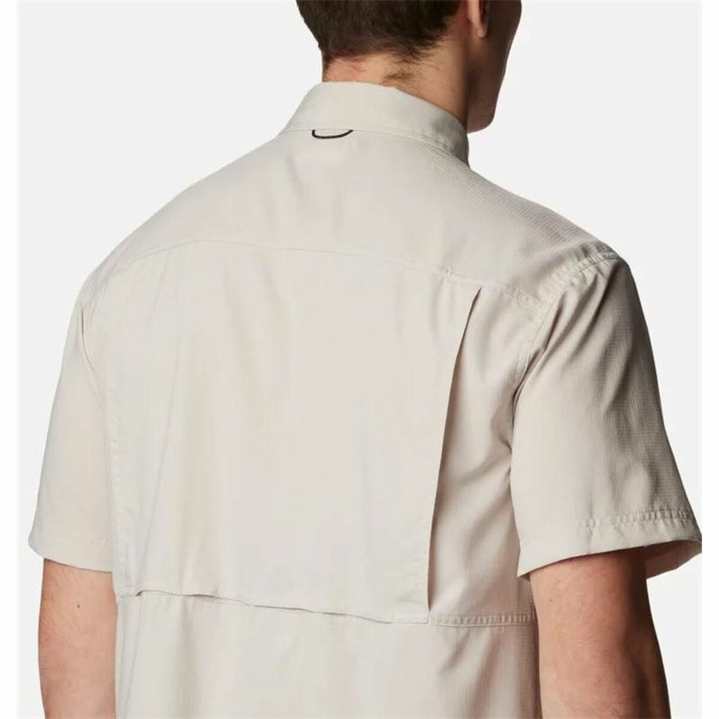 Columbia Herren Kurzarm-T-Shirt Beige – Atmungsaktiv - Sport & Freizeit