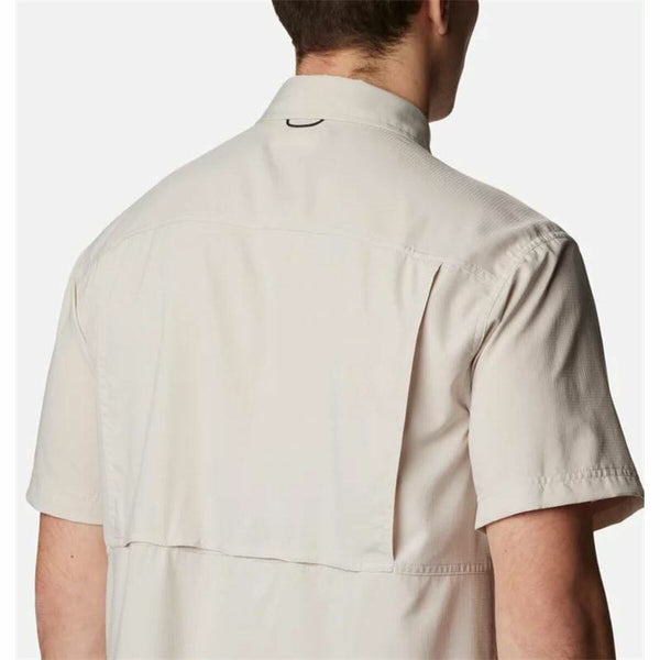 Columbia Herren Kurzarm-T-Shirt Beige – Atmungsaktiv - Sport & Freizeit