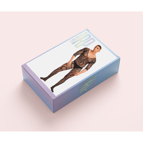 Dessous-Set Schwarz – Nylon-Spandex Unterwäsche für Herren - Erotik Shop