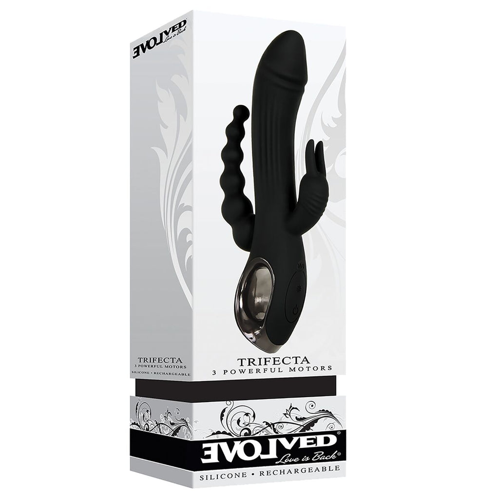 Evolved Trifecta Doppelte Penetration Stroker Schwarz - Erotik Shop