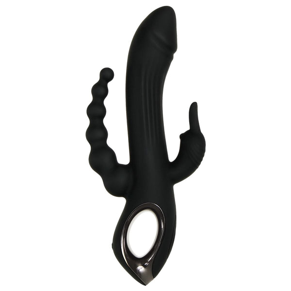 Evolved Trifecta Doppelte Penetration Stroker Schwarz - Erotik Shop