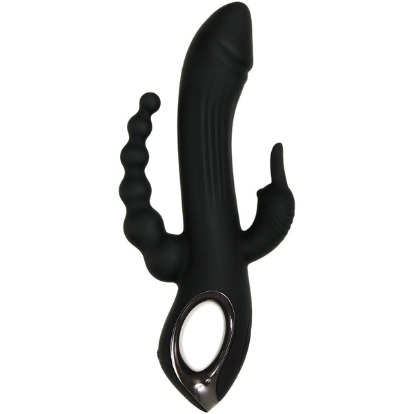 Evolved Trifecta Doppelte Penetration Stroker Schwarz - Erotik Shop