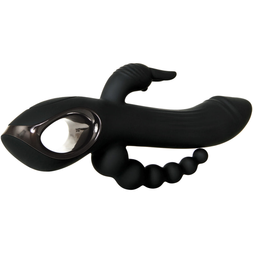 Evolved Trifecta Doppelte Penetration Stroker Schwarz - Erotik Shop