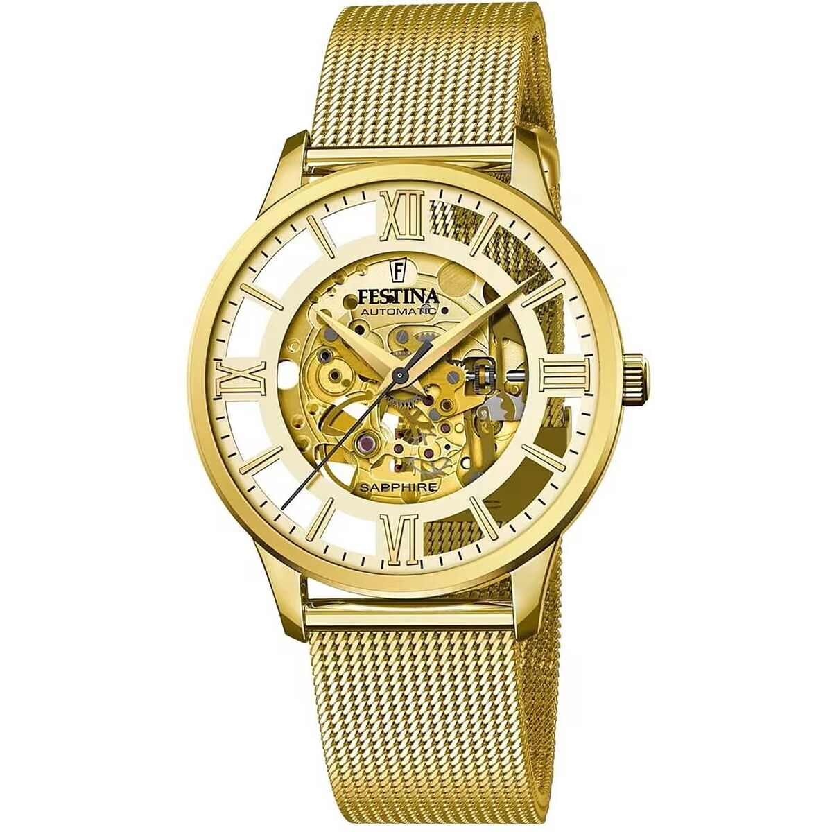 Festina F20667/1 Herrenuhr Edelstahl Quarz Gold