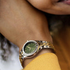 Festina Herrenuhr Edelstahl Grün Armbanduhr elegante Uhr - Mode & Accessoires