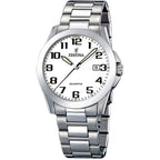Festina Herrenuhr Edelstahl Silber Armbanduhr 40 mm - Mode & Accessoires