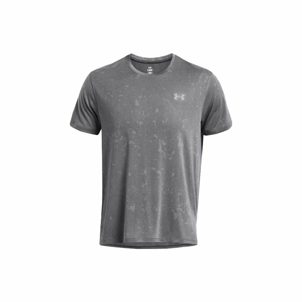 Herren Kurzarm-T-Shirt Under Armour Launch Splatter Grau - Sport & Freizeit
