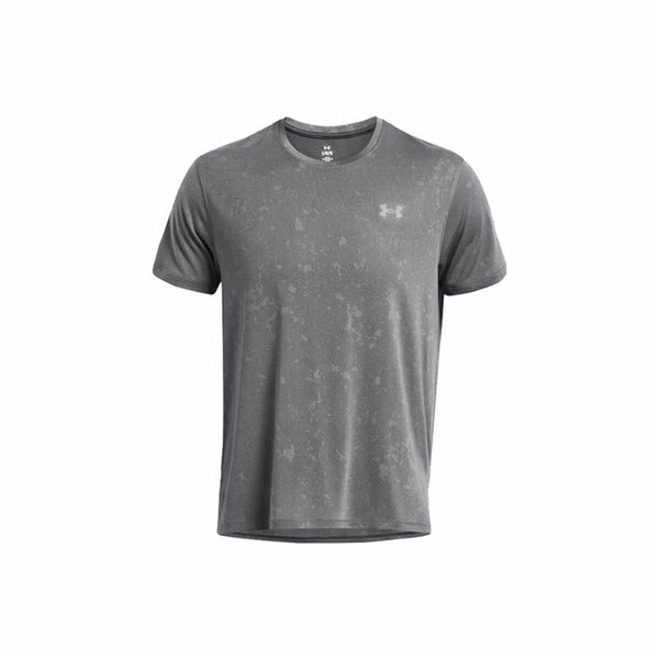 Herren Kurzarm-T-Shirt Under Armour Launch Splatter Grau - Sport & Freizeit