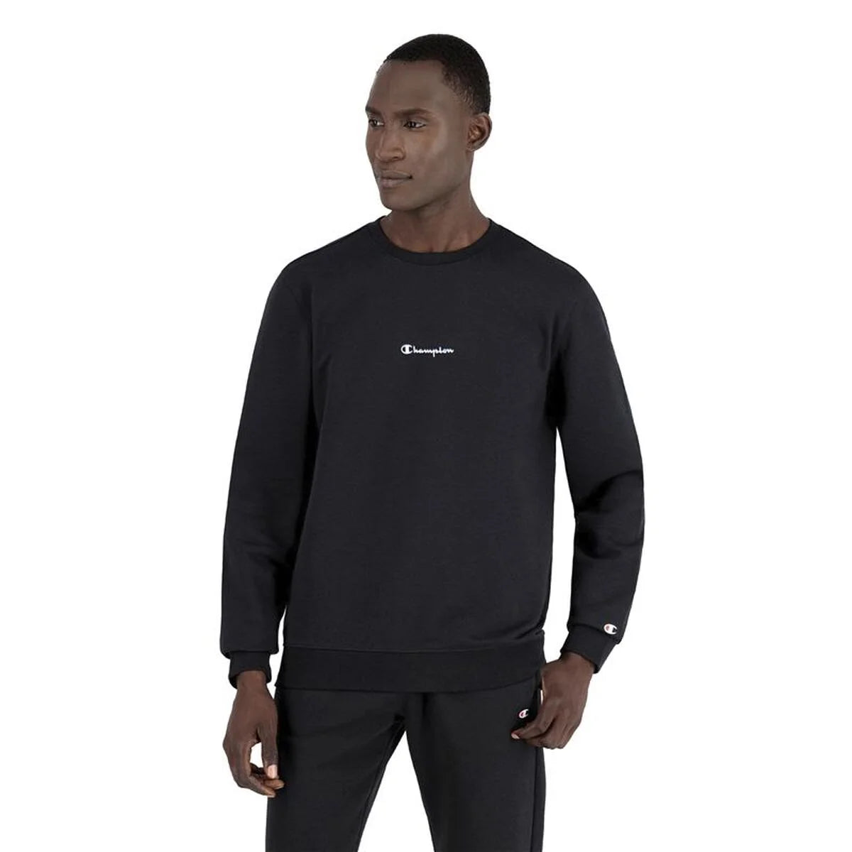 Herren Sweater ohne Kapuze Champion Basket Graphic M Schwarz – Produktansicht 3