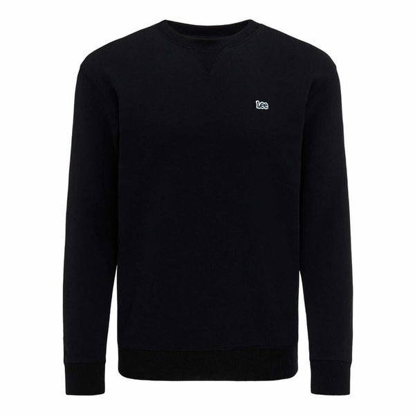 Herren Sweater ohne Kapuze Lee Plain Crew Schwarz - Sport & Freizeit