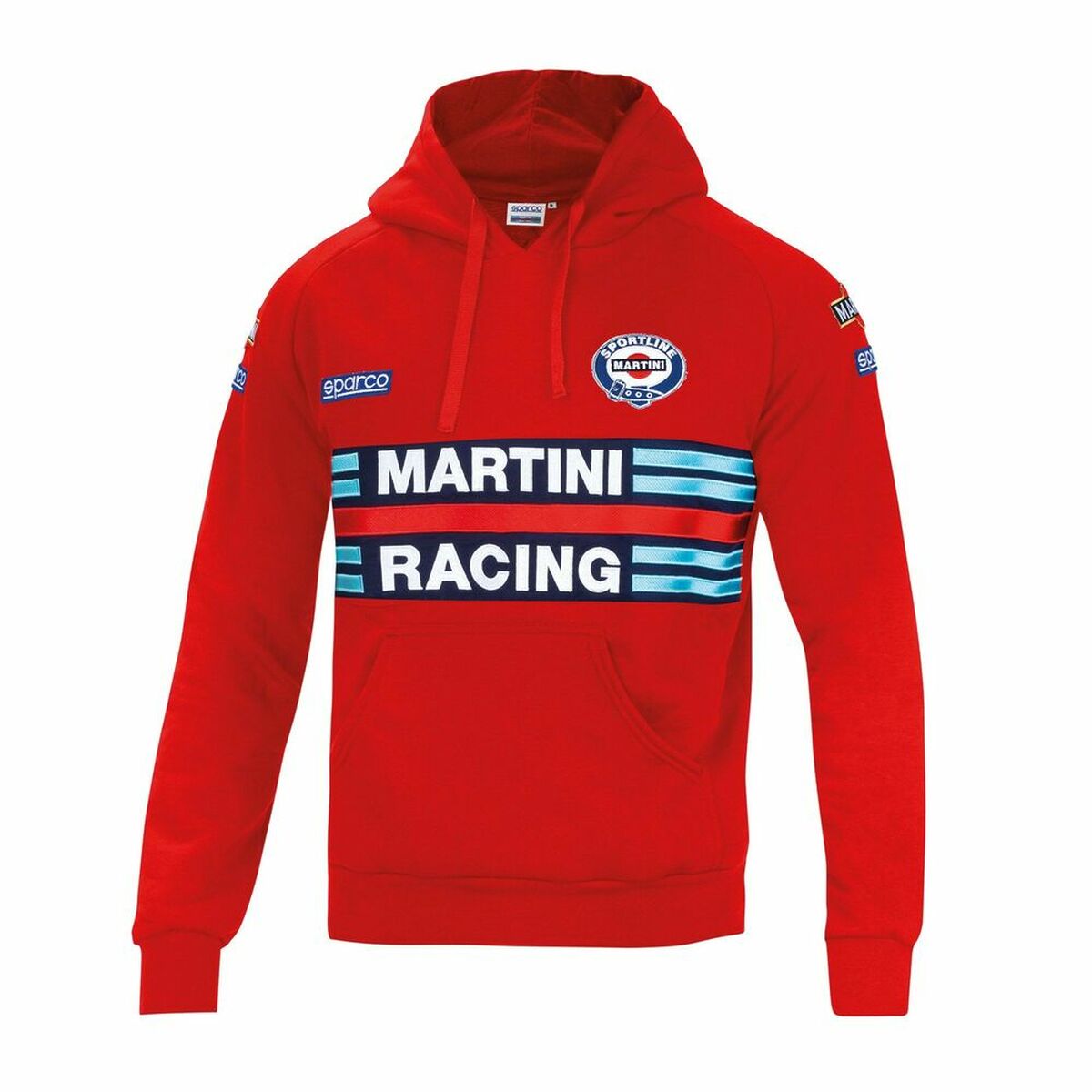 Herren Sweater Kapuze Sparco Martini Racing Rot XL