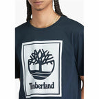 Herren T Shirt Timberland Stack Logo Schwarz