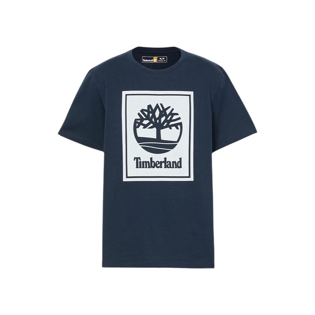 Herren T Shirt Timberland Stack Logo Schwarz