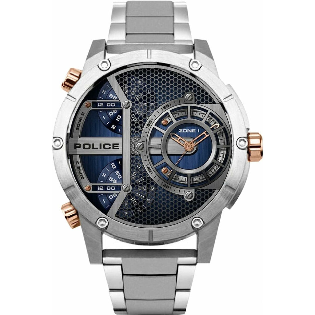 Herrenuhr Police Ø 50 mm Edelstahl Grau Elegant - Mode & Accessoires