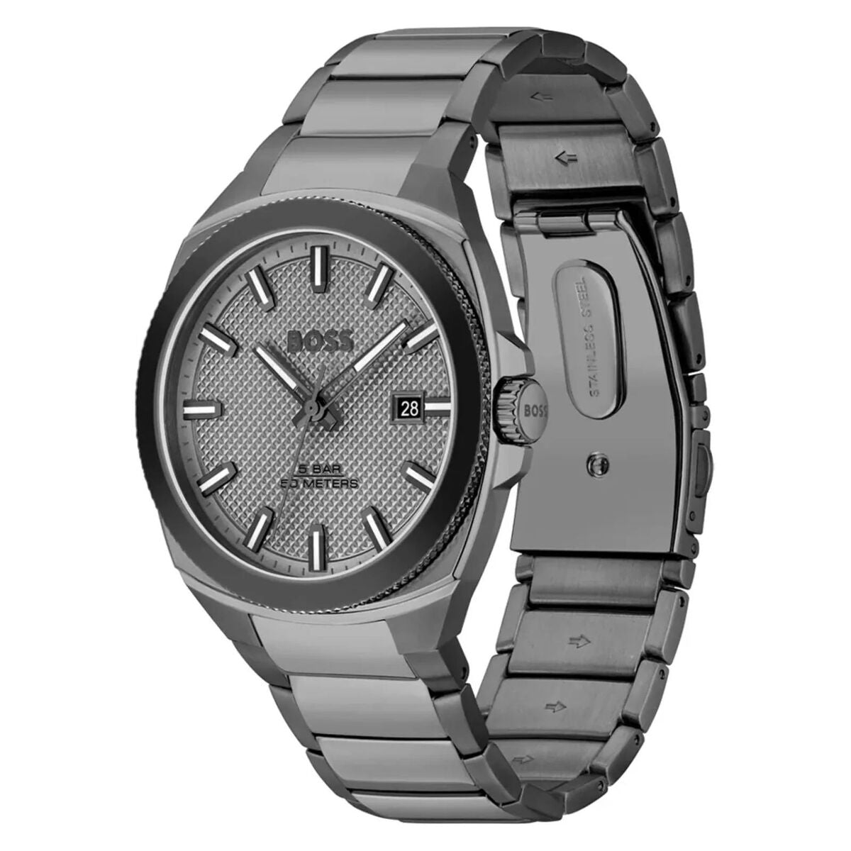 Hugo Boss Armbanduhr Herren – Edelstahl Grau Ø 41 mm