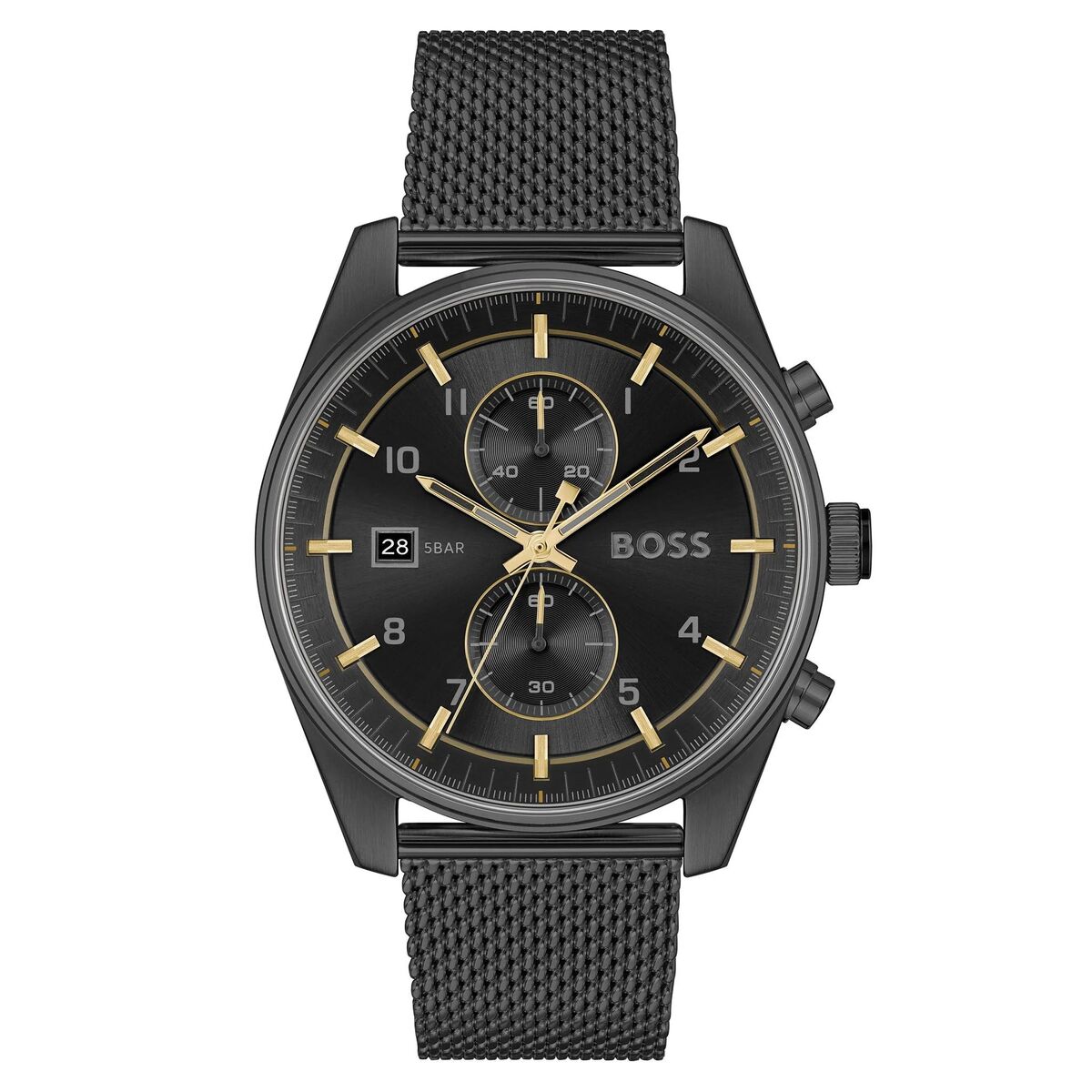 Hugo Boss Armbanduhr Herren Edelstahl Schwarz – Sportlich