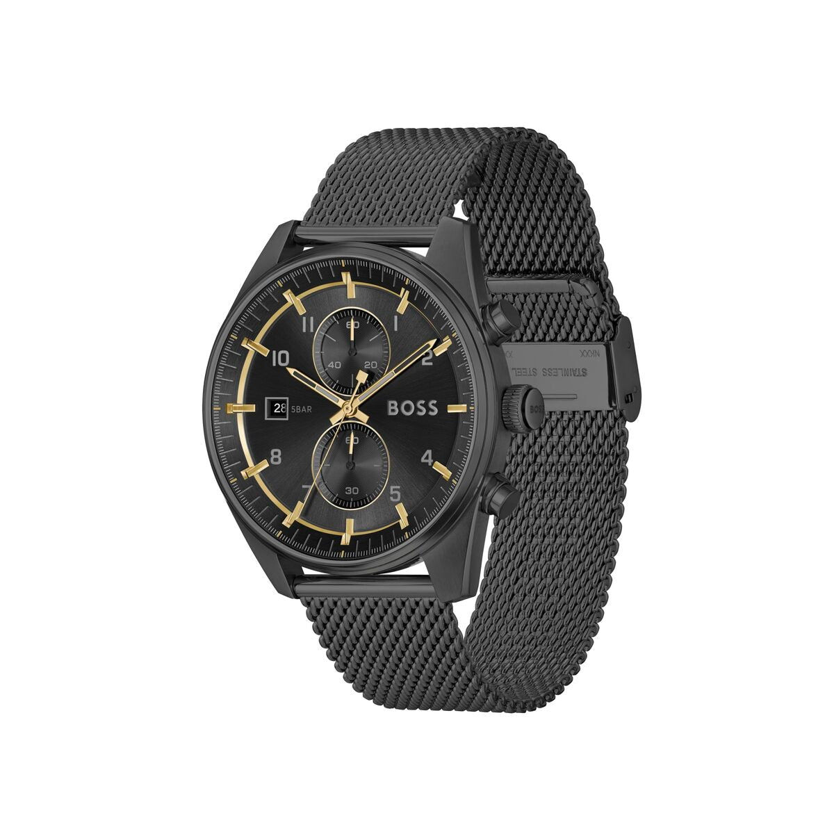 Hugo Boss Armbanduhr Herren Edelstahl Schwarz – Sportlich