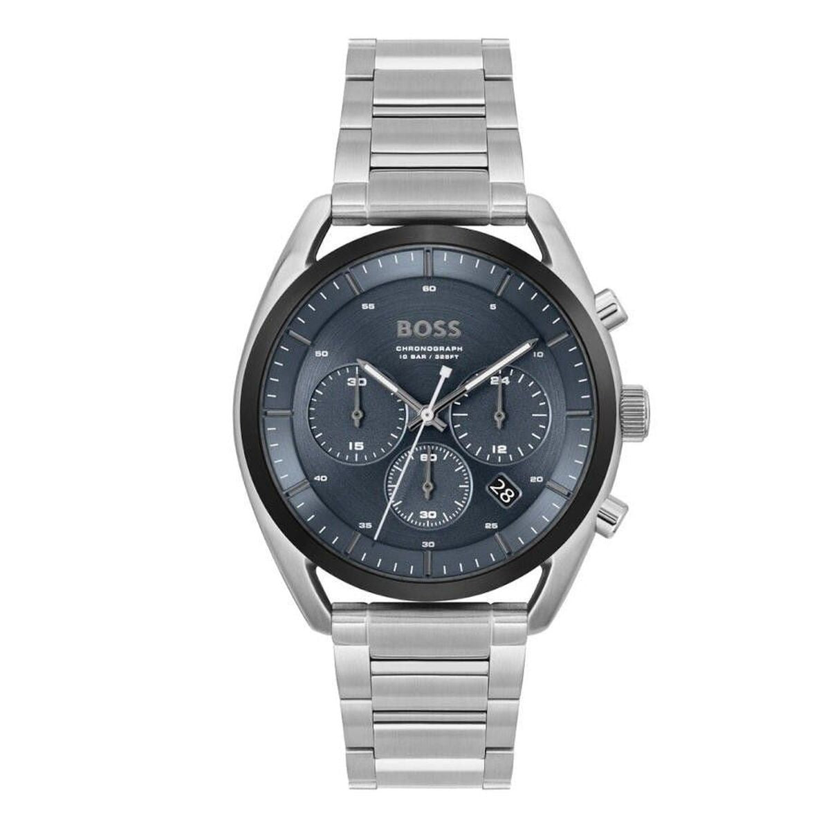 Hugo Boss Herren Armbanduhr – Edelstahl Grau Stoppuhr