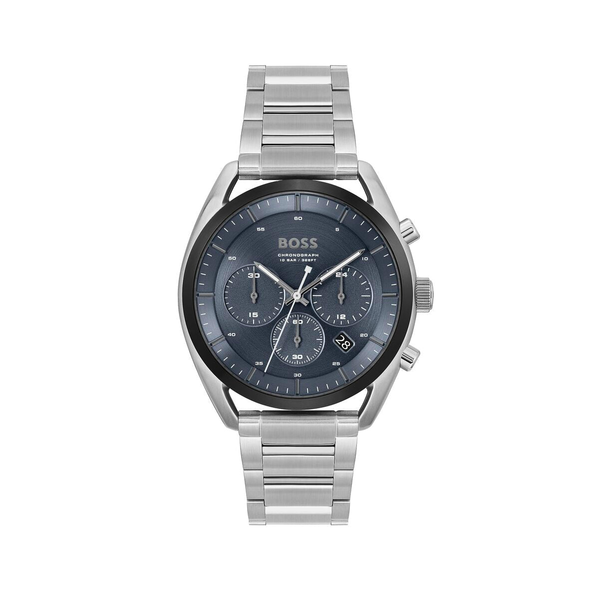 Hugo Boss Herren Armbanduhr – Edelstahl Grau Stoppuhr