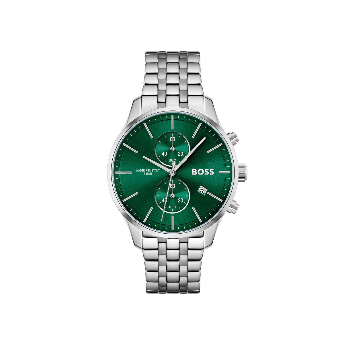 Hugo Boss Herren-Armbanduhr – Graues Edelstahl-Design