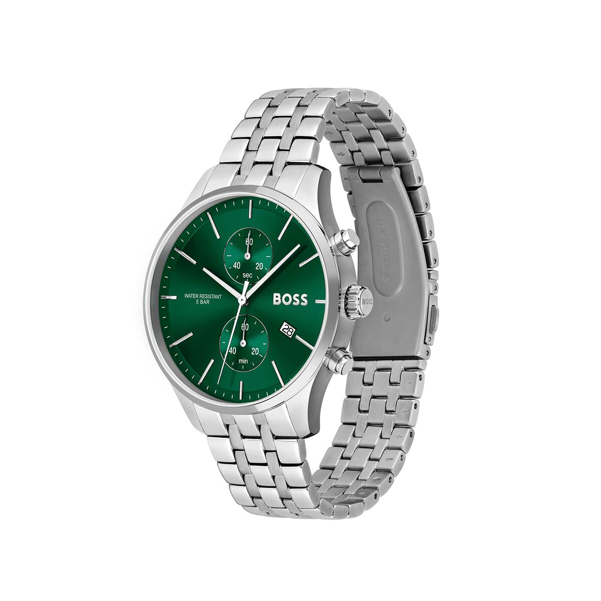 Hugo Boss Herren-Armbanduhr – Graues Edelstahl-Design