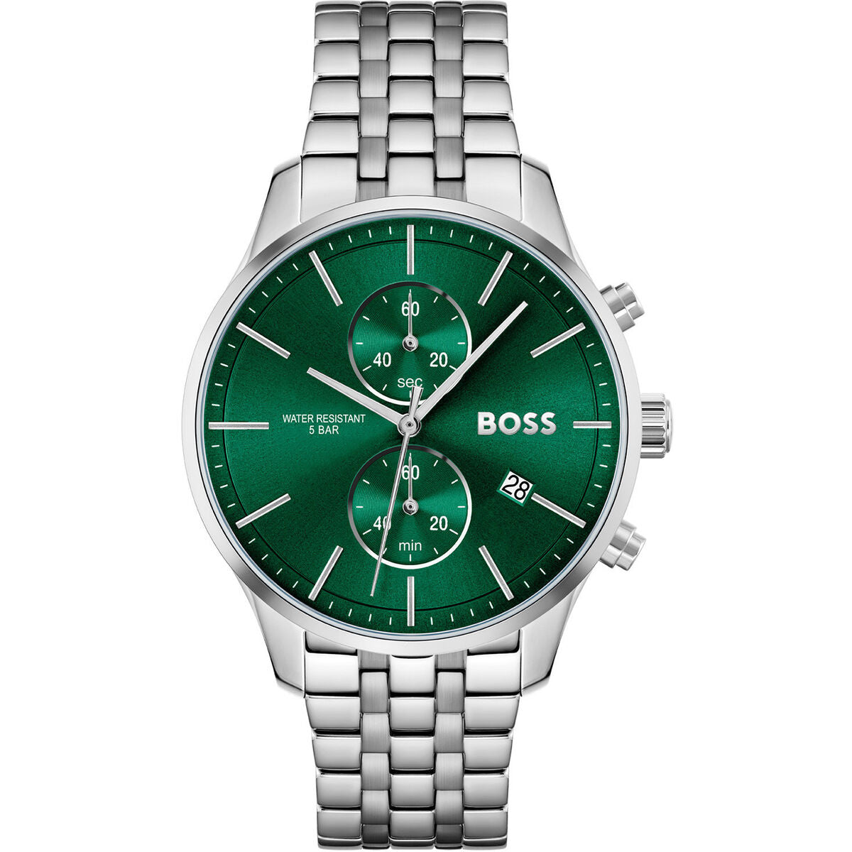 Hugo Boss Herren-Armbanduhr – Graues Edelstahl-Design